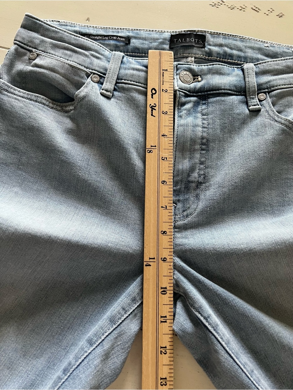 Talbots Light Blue straight Cropped Jeans Sz 6 NWOT - Picture 5 of 10
